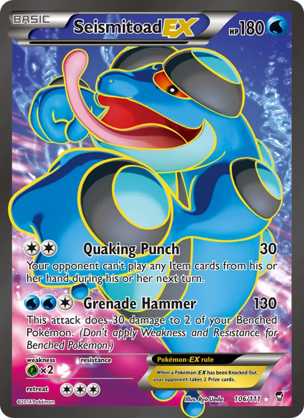 Seismitoad EX 106/111 Furious Fists