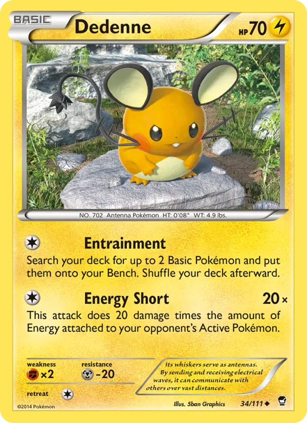 Dedenne 34/111 Furious Fists
