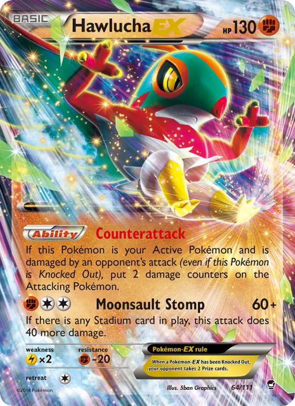 Hawlucha EX 64/111 Furious Fists