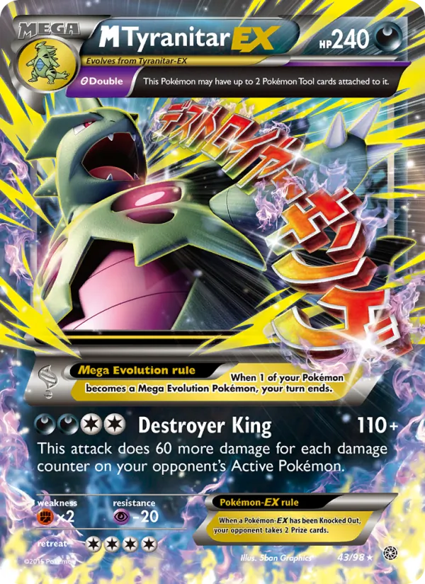 M Tyranitar EX 43/98 Ancient Origins