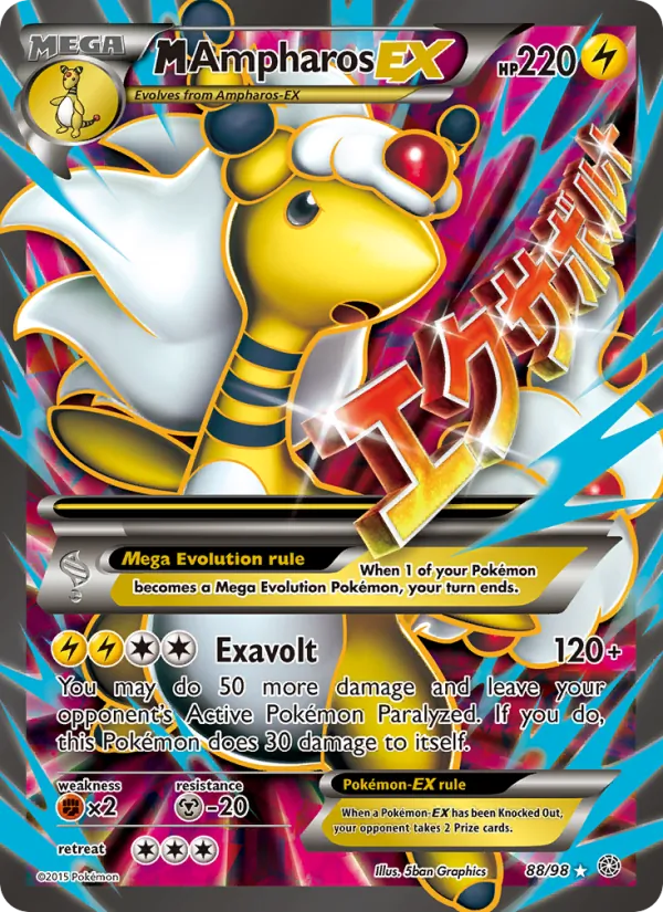 M Ampharos EX 88/98 Ancient Origins